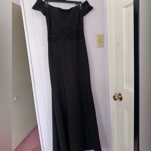 Sequin Hearts Black Maxi Dress